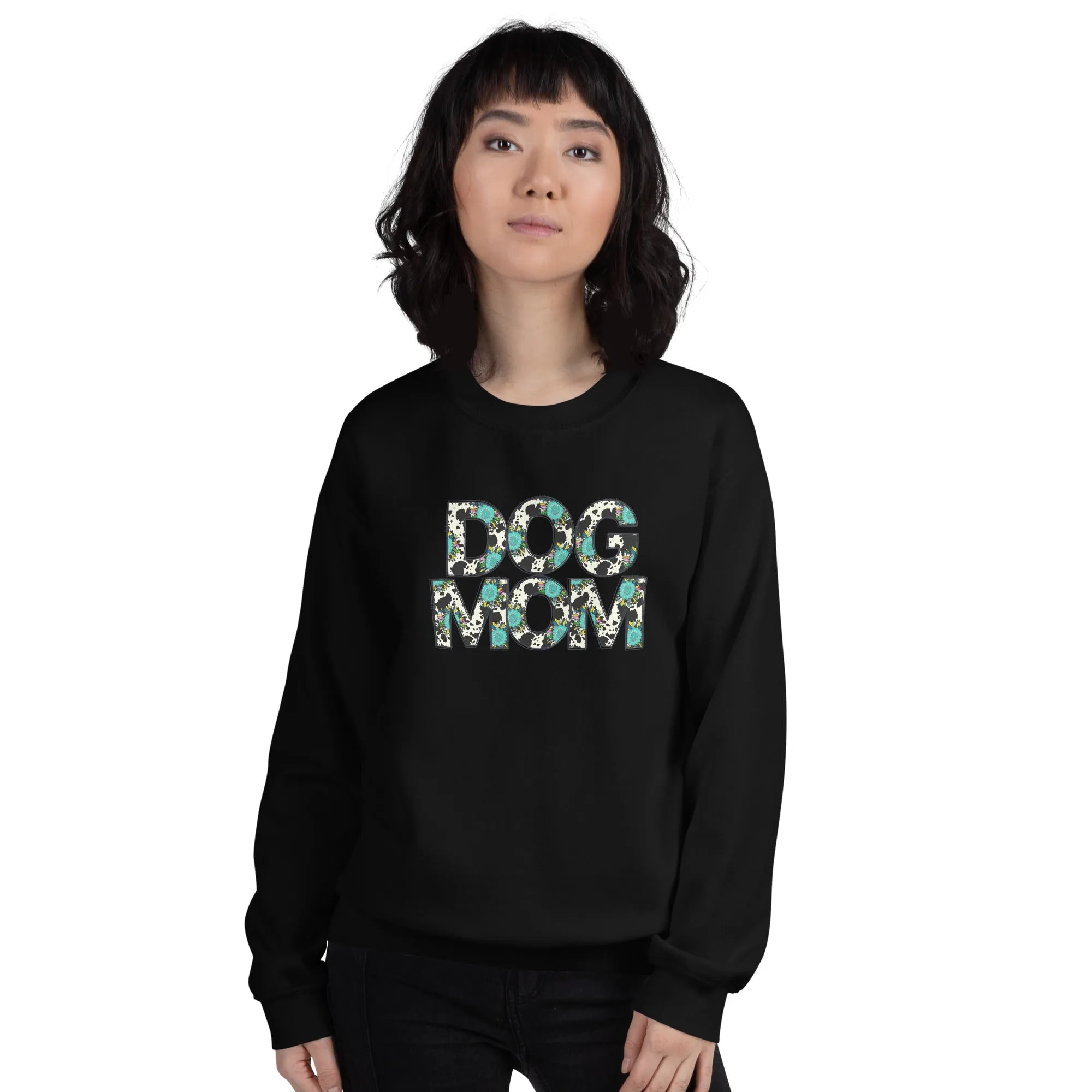 Dog Mom Teal Sunflower Sweatshirt
