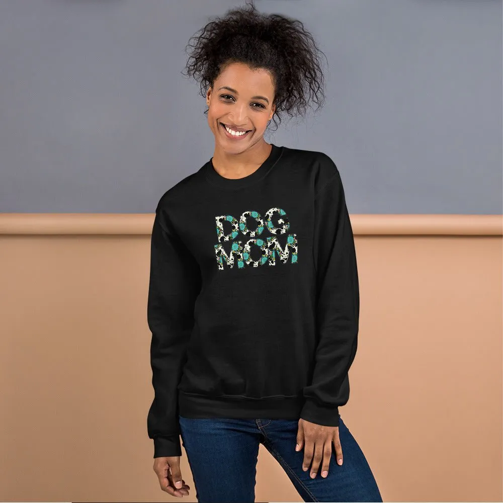 Dog Mom Teal Sunflower Sweatshirt
