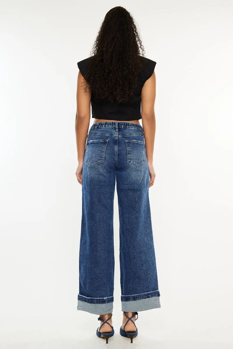 Don't You Dare Dark Wide Leg KanCan Jeans