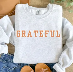 Dusty Orange Grateful Women's Graphic Sweatshirt