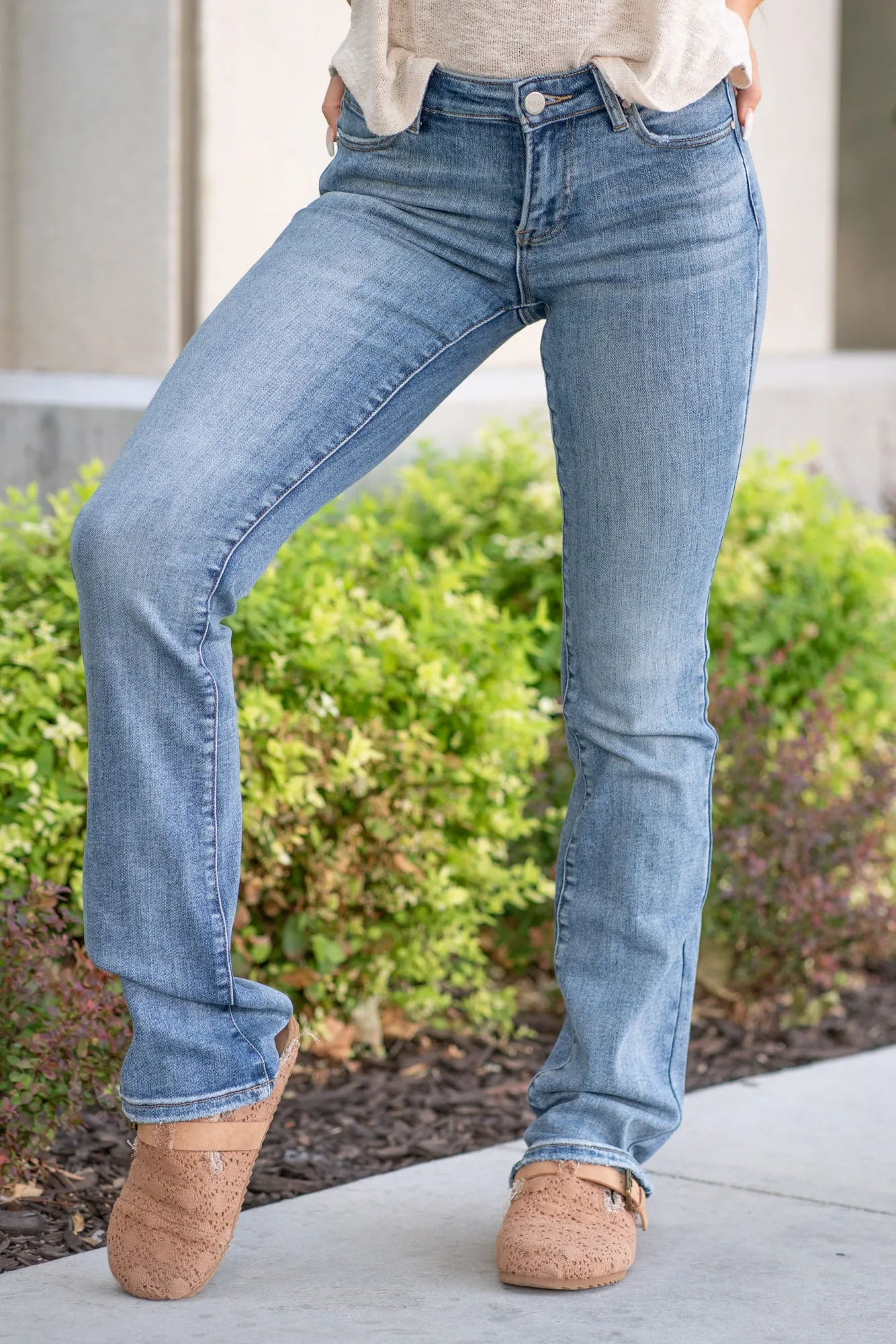 Eclipse Mid Rise Straight Leg Regular & Plus Sizes
