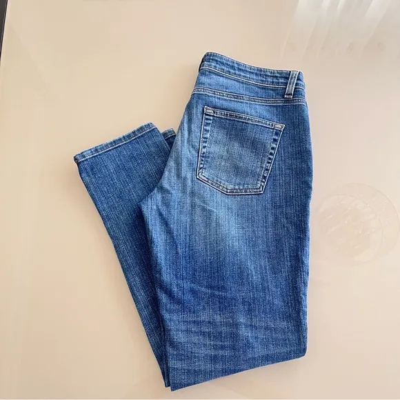 Eileen Fisher Organic Cotton Straight Leg Denim Jean size 4