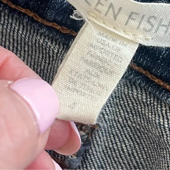 Eileen Fisher Organic Cotton Straight Leg Denim Jean size 4