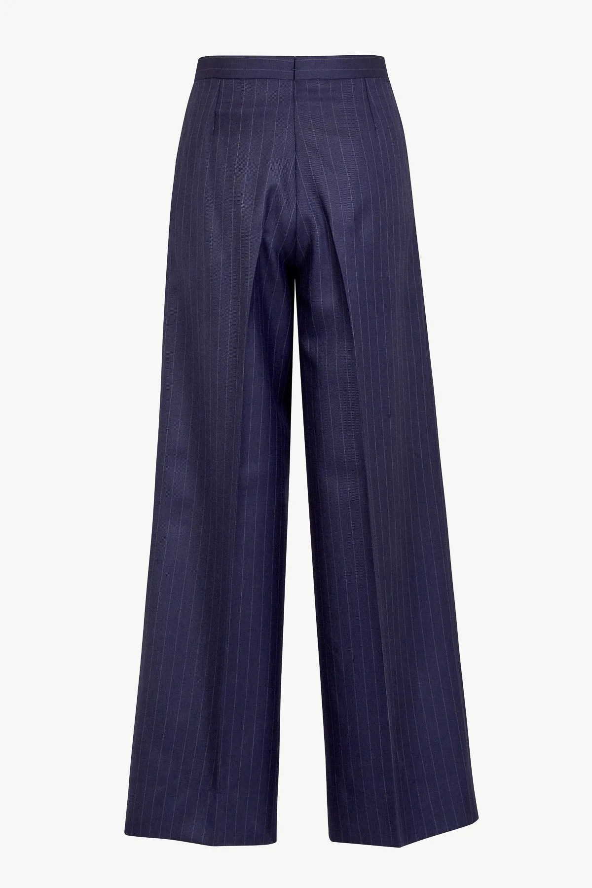 Elsa Trousers in Wool Pinstripe