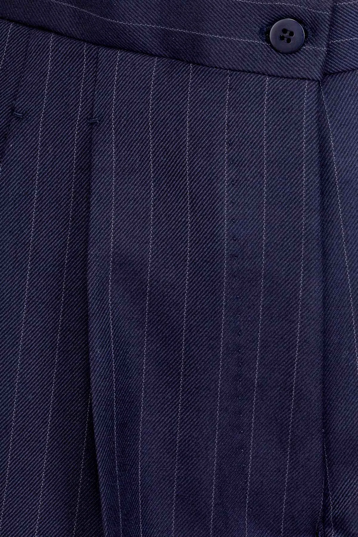 Elsa Trousers in Wool Pinstripe