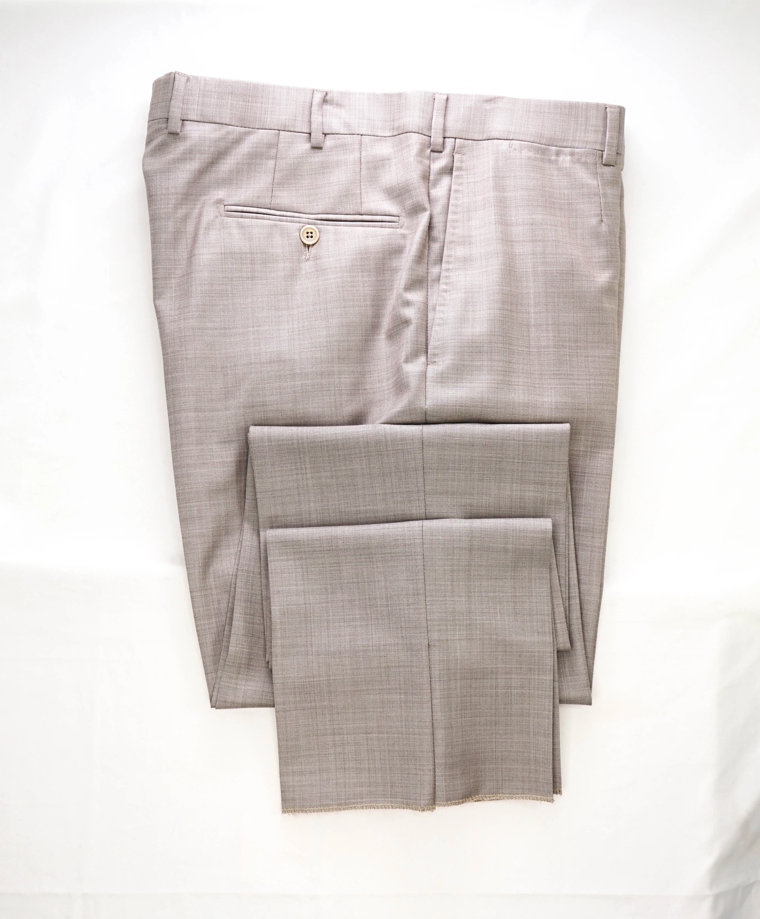ERMENEGILDO ZEGNA - "322606" Light Brown MOP Premium Pants - 36W (52EU)