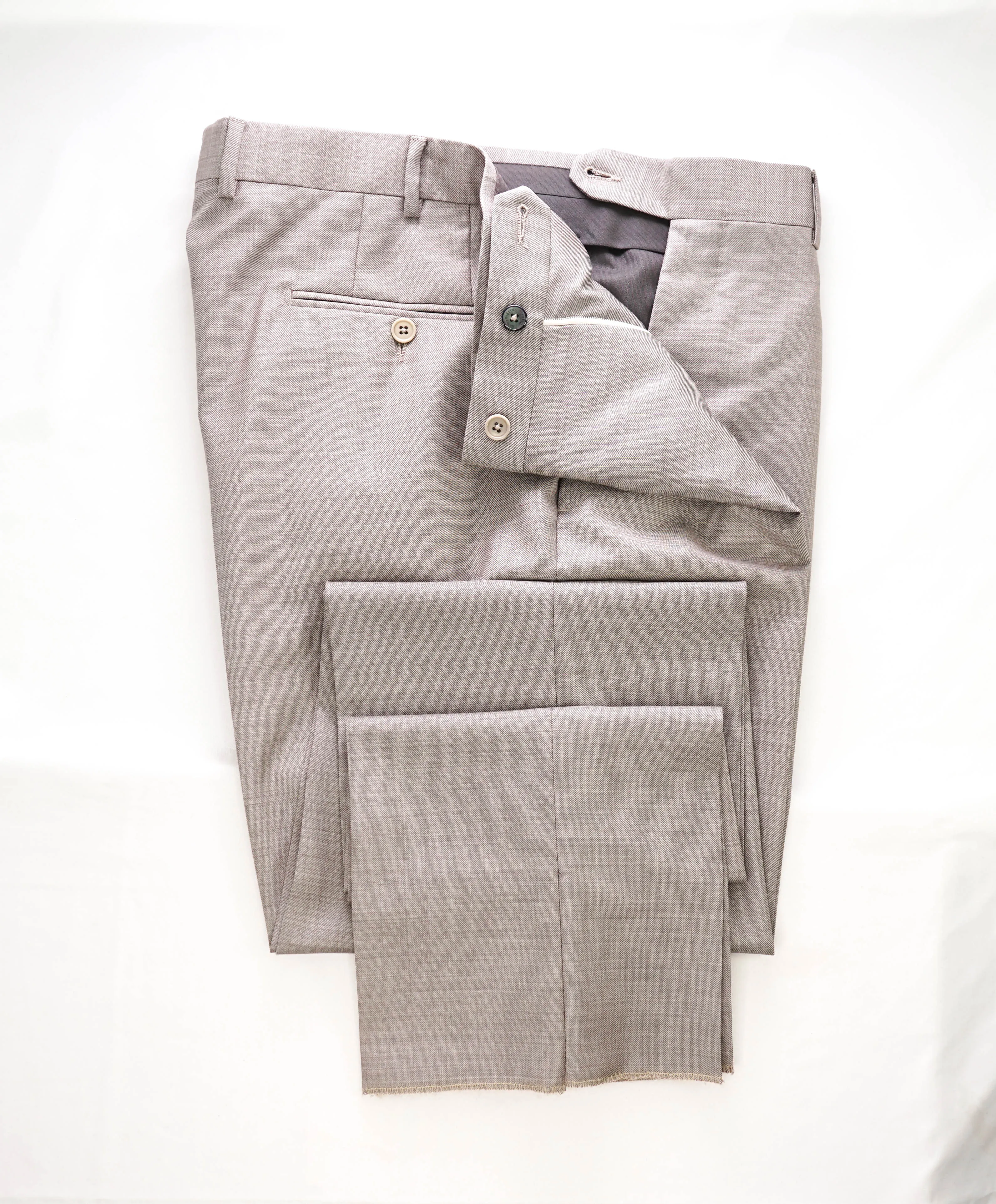 ERMENEGILDO ZEGNA - "322606" Light Brown MOP Premium Pants - 36W (52EU)