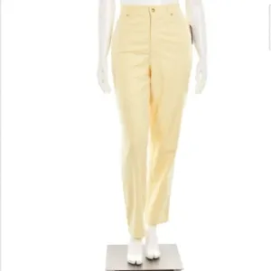 Escada Canary Yellow Straight Leg Jeans Size 40 or US 8