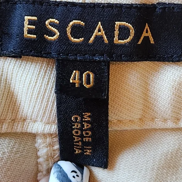 Escada Canary Yellow Straight Leg Jeans Size 40 or US 8