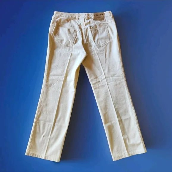 Escada Canary Yellow Straight Leg Jeans Size 40 or US 8
