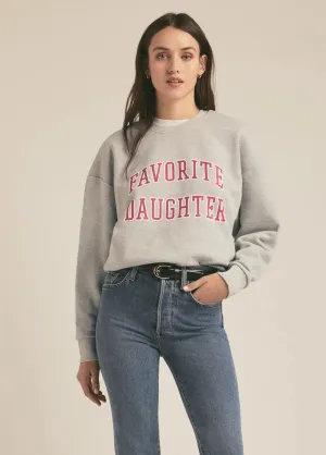 Favorite Daughter Collegiate Sweatshirt Heather Grey