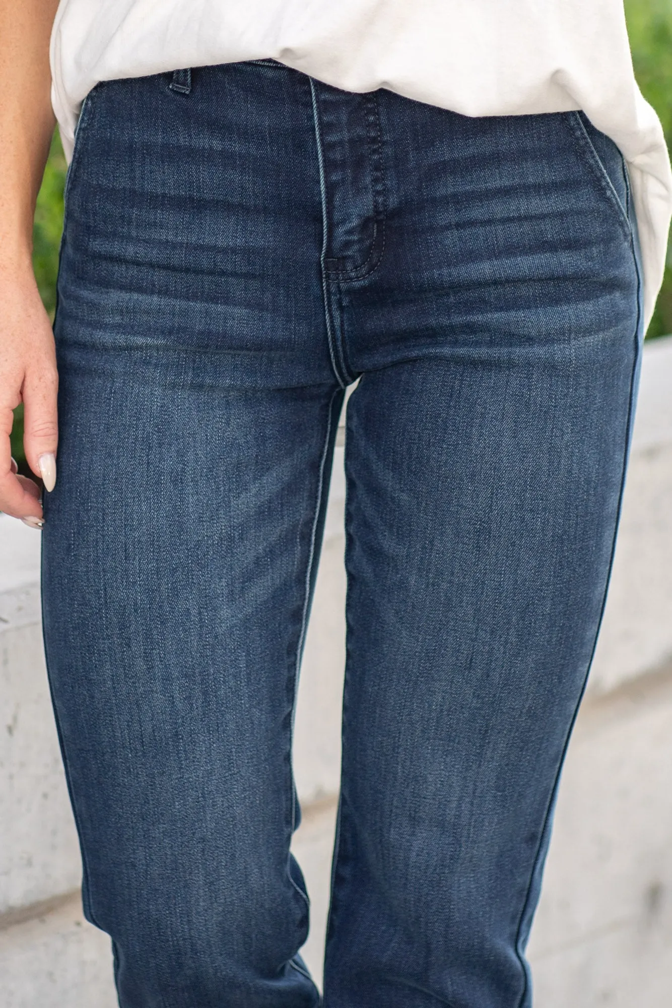 Felicity High Rise Slim Straight Leg Fleece Interior Jeans