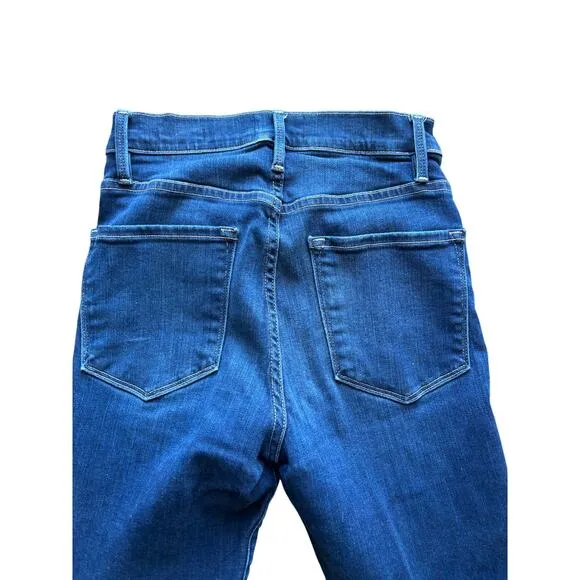 FRAME Denim Ali High Rise Skinny Raw Hem Ankle Jeans Size 26 $220