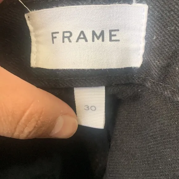 Frame Denim Le Original High Rise Straight Black Jeans