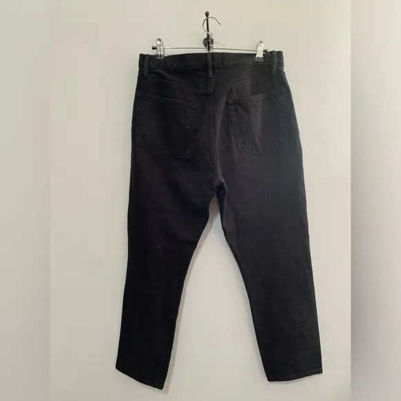 Frame Denim Le Original High Rise Straight Black Jeans