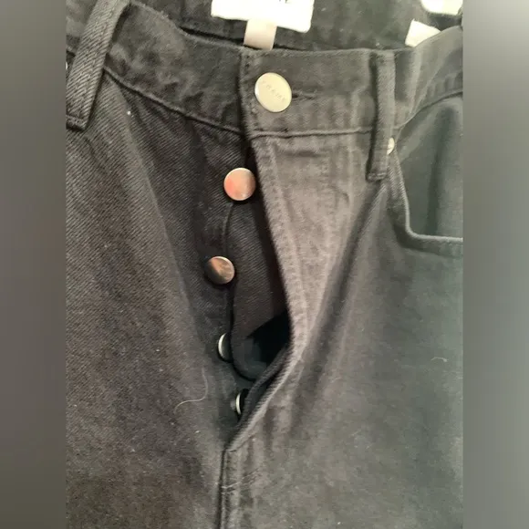 Frame Denim Le Original High Rise Straight Black Jeans