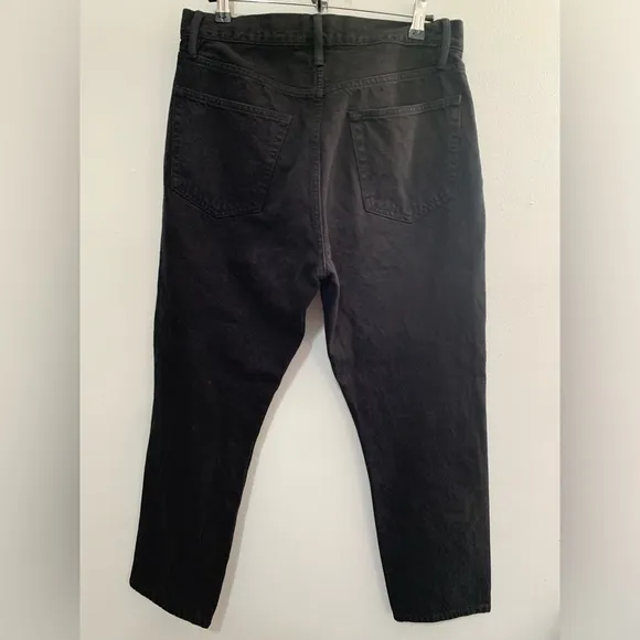 Frame Denim Le Original High Rise Straight Black Jeans