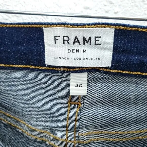 FRAME Ali High Rise Cigarette Leg Medium Wash Mid Rise Jeans