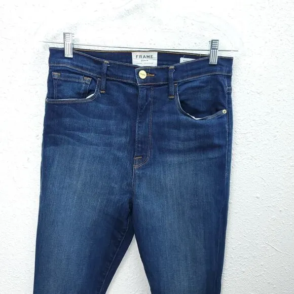 FRAME Ali High Rise Cigarette Leg Medium Wash Mid Rise Jeans