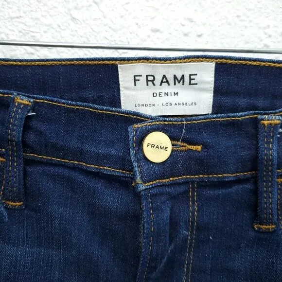 FRAME Ali High Rise Cigarette Leg Medium Wash Mid Rise Jeans