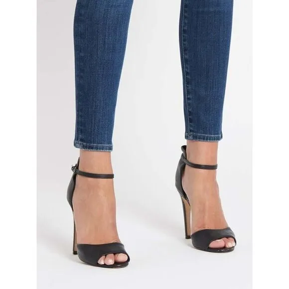 FRAME Ali High Rise Cigarette Leg Medium Wash Mid Rise Jeans
