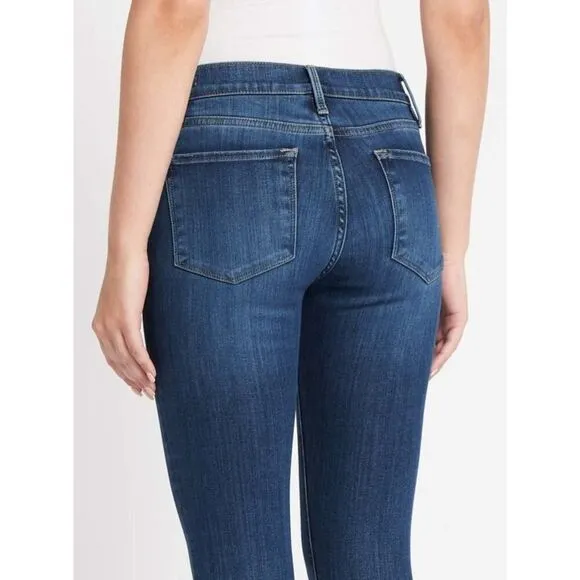 FRAME Ali High Rise Cigarette Leg Medium Wash Mid Rise Jeans
