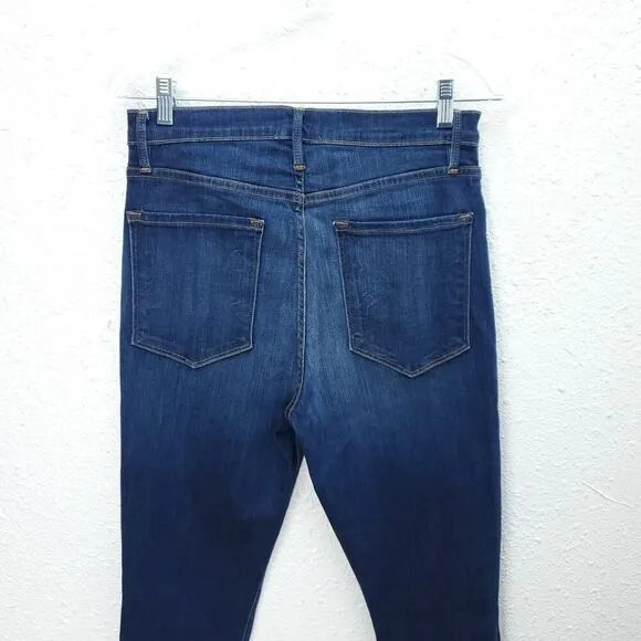FRAME Ali High Rise Cigarette Leg Medium Wash Mid Rise Jeans