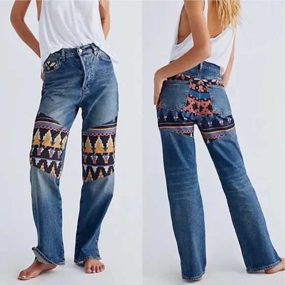 Free People Rocky Mountain Straight Leg Jeans