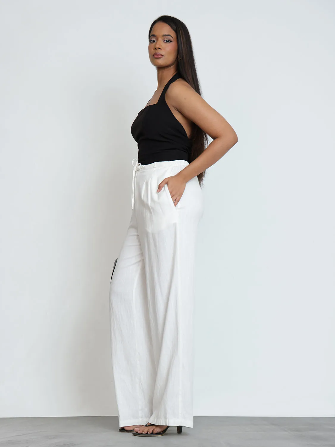Front Tie Up Back Elasticated Pant