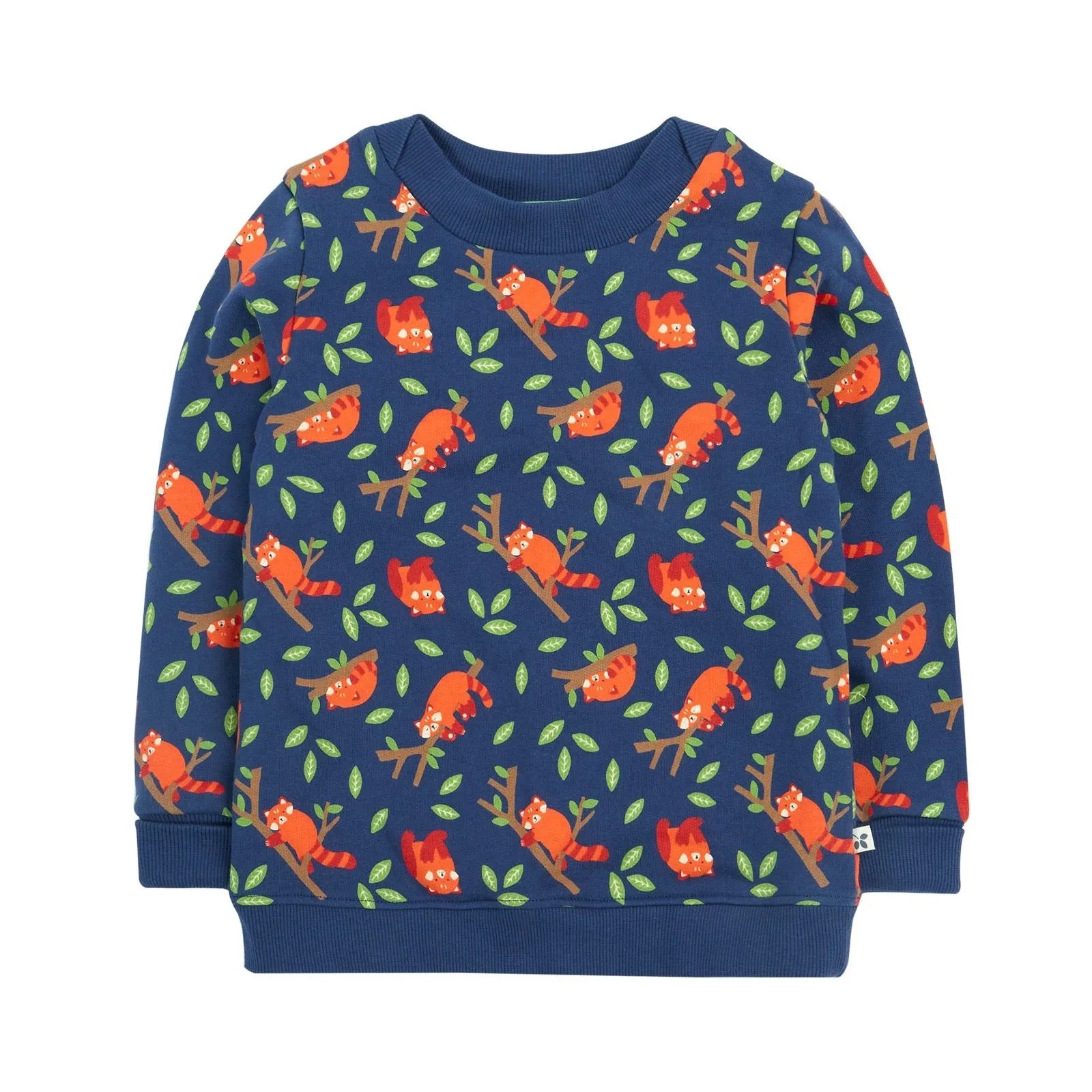 Frugi Easy On Infant Sweatshirt Red Panda Pals