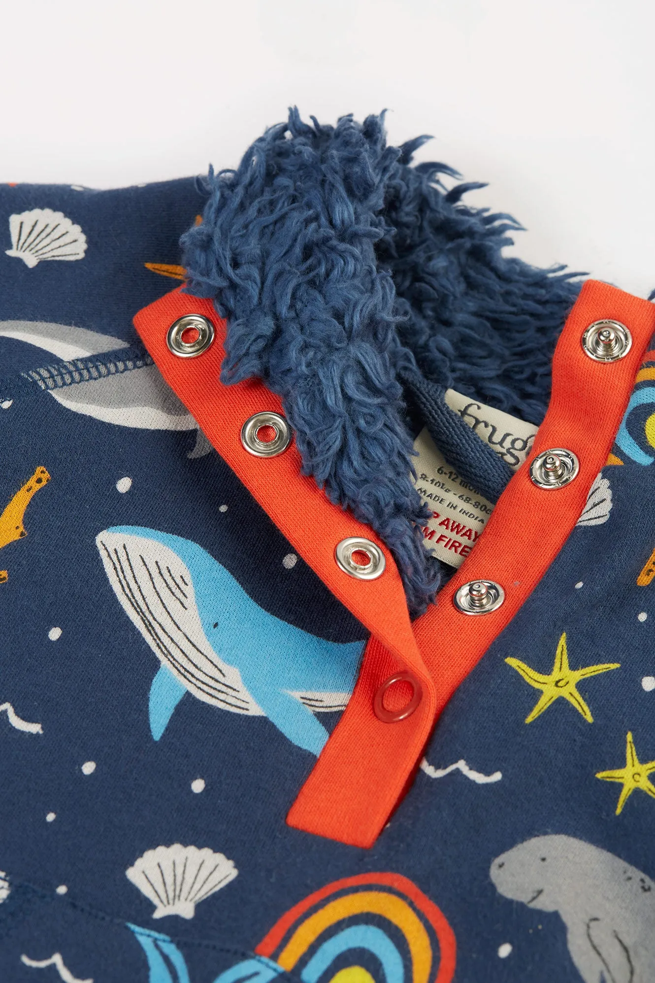 Frugi Snuggle Fleece Ph6na Rainbow Sea