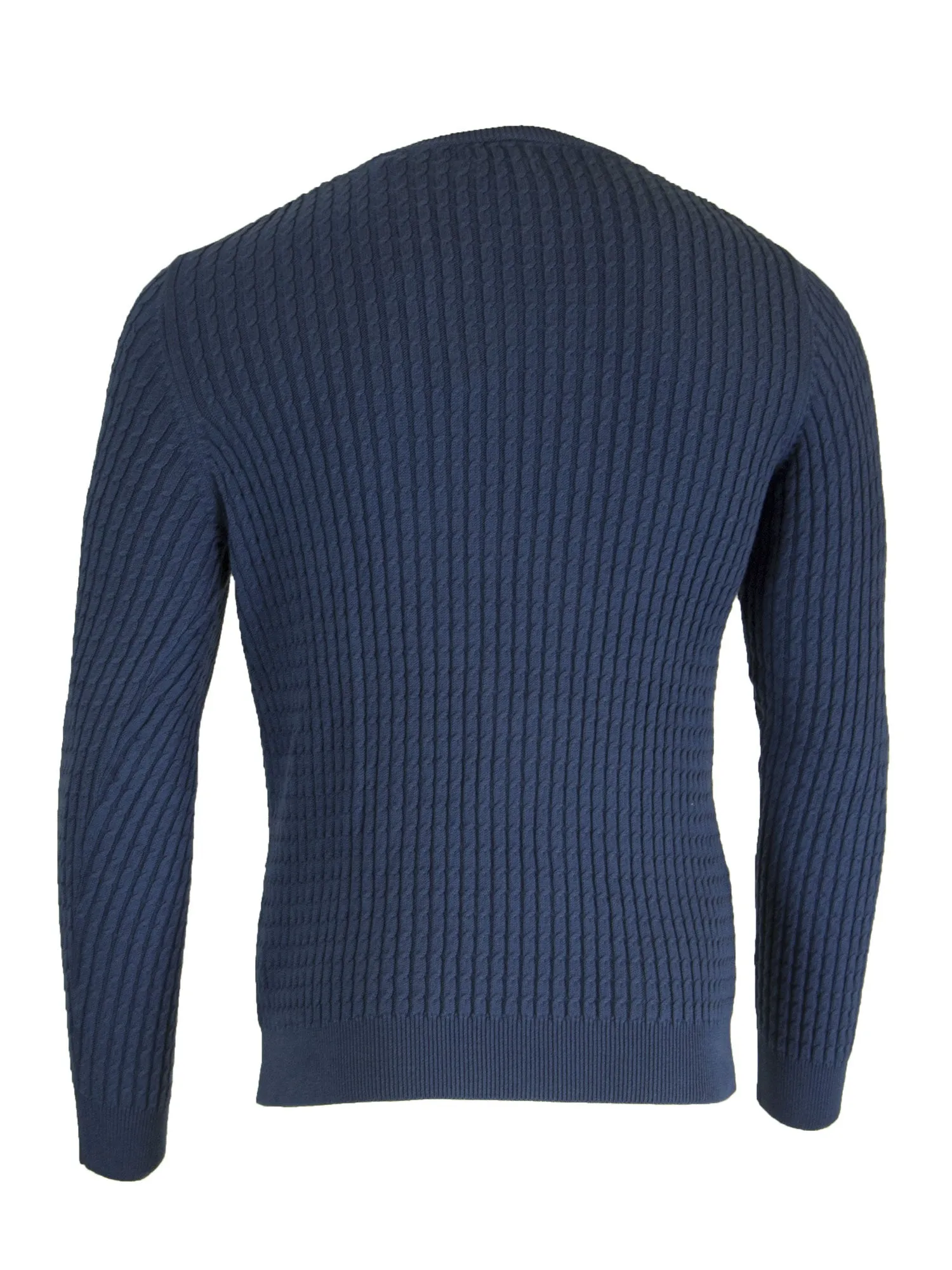 GANT Men's Indigo Blue O1 Mini Cable Crew Sweater 86581 Size Medium $185 NWT
