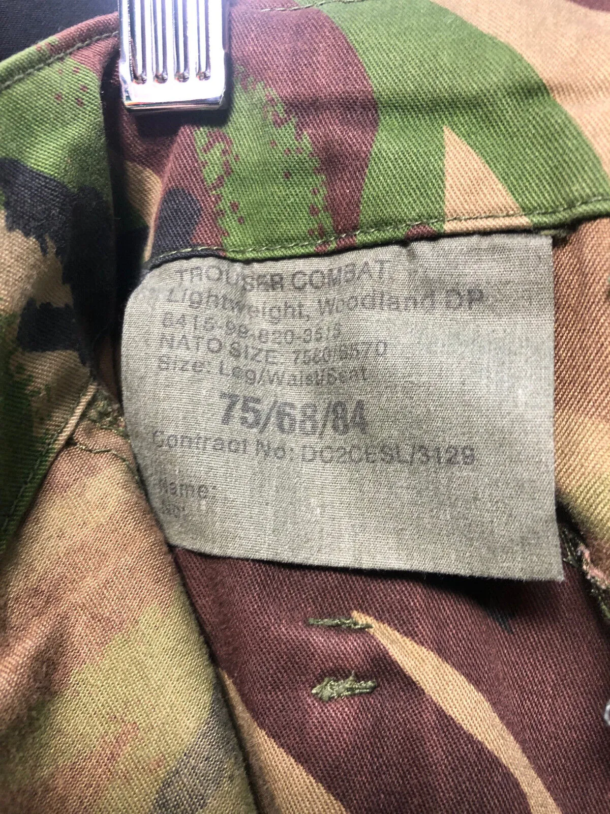 Genuine British Army DPM Camouflage Trousers Combat - Size 75/68/84