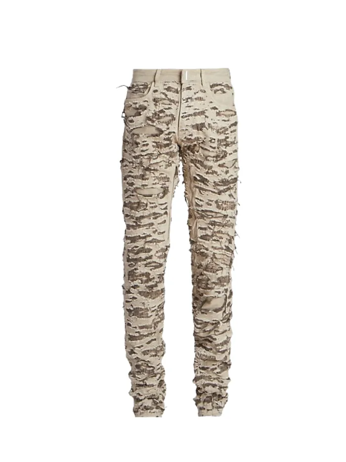 Givenchy Slim-Fit Slash Denim Trousers