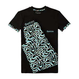 Goolies (Kids) Long Pyjamas - Neon Lava - Trousers & T-Shirt