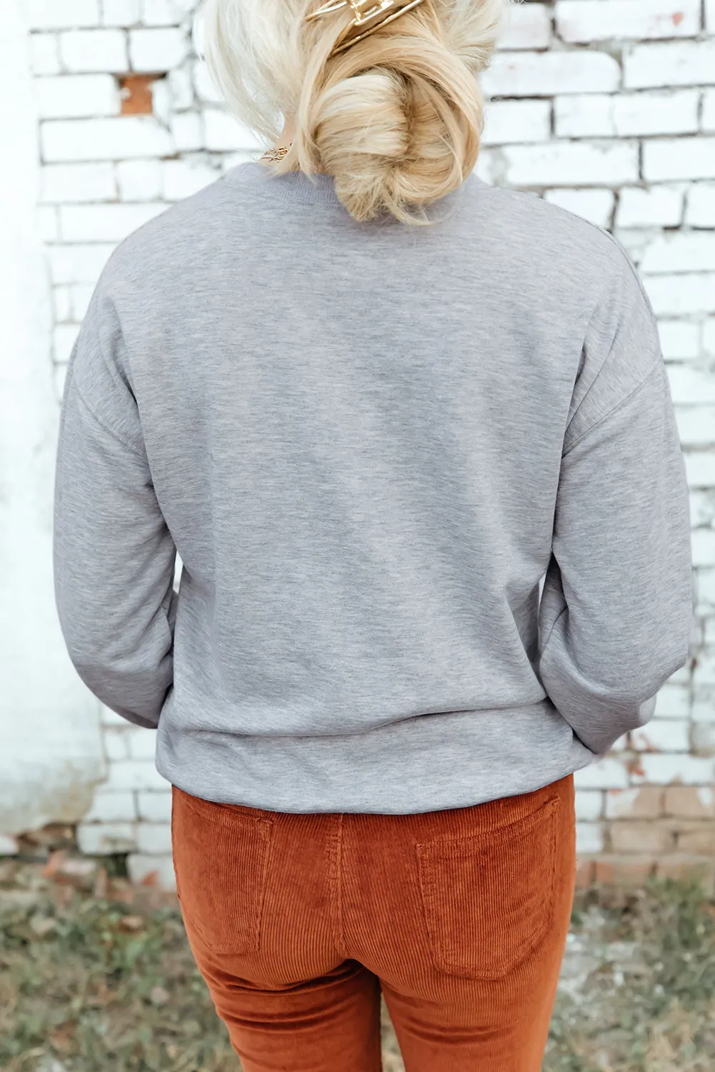 Gray I LOVE SOCIAL DISTANCING Loose Sweatshirt