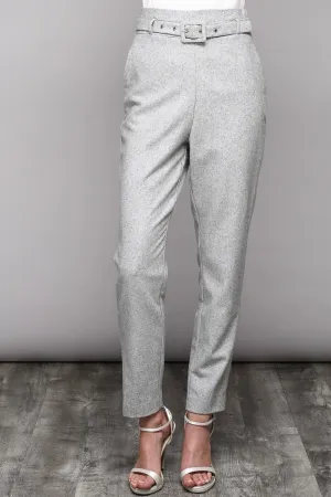 Grey Belted Trouser pant