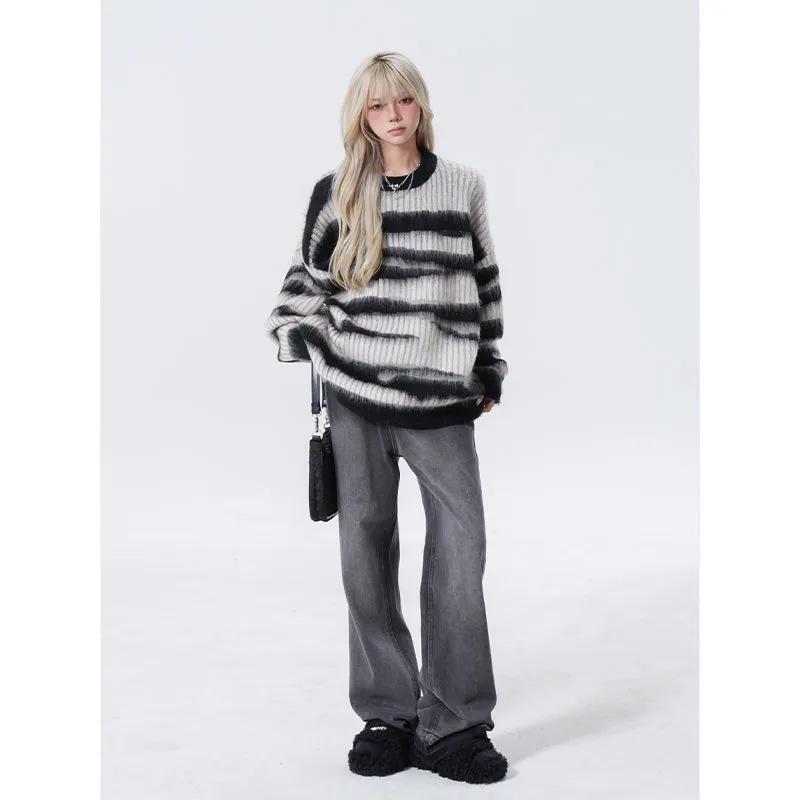 Harajuku striped sweater  UB96054