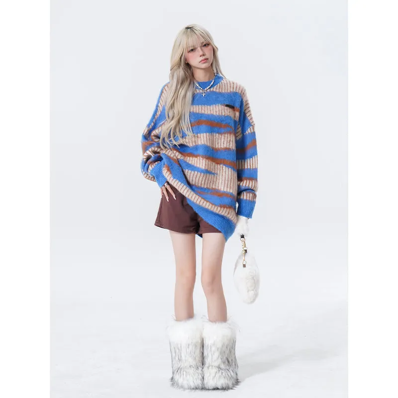 Harajuku striped sweater  UB96054