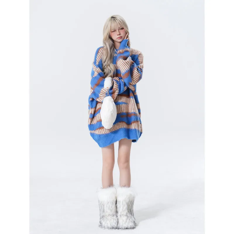 Harajuku striped sweater  UB96054