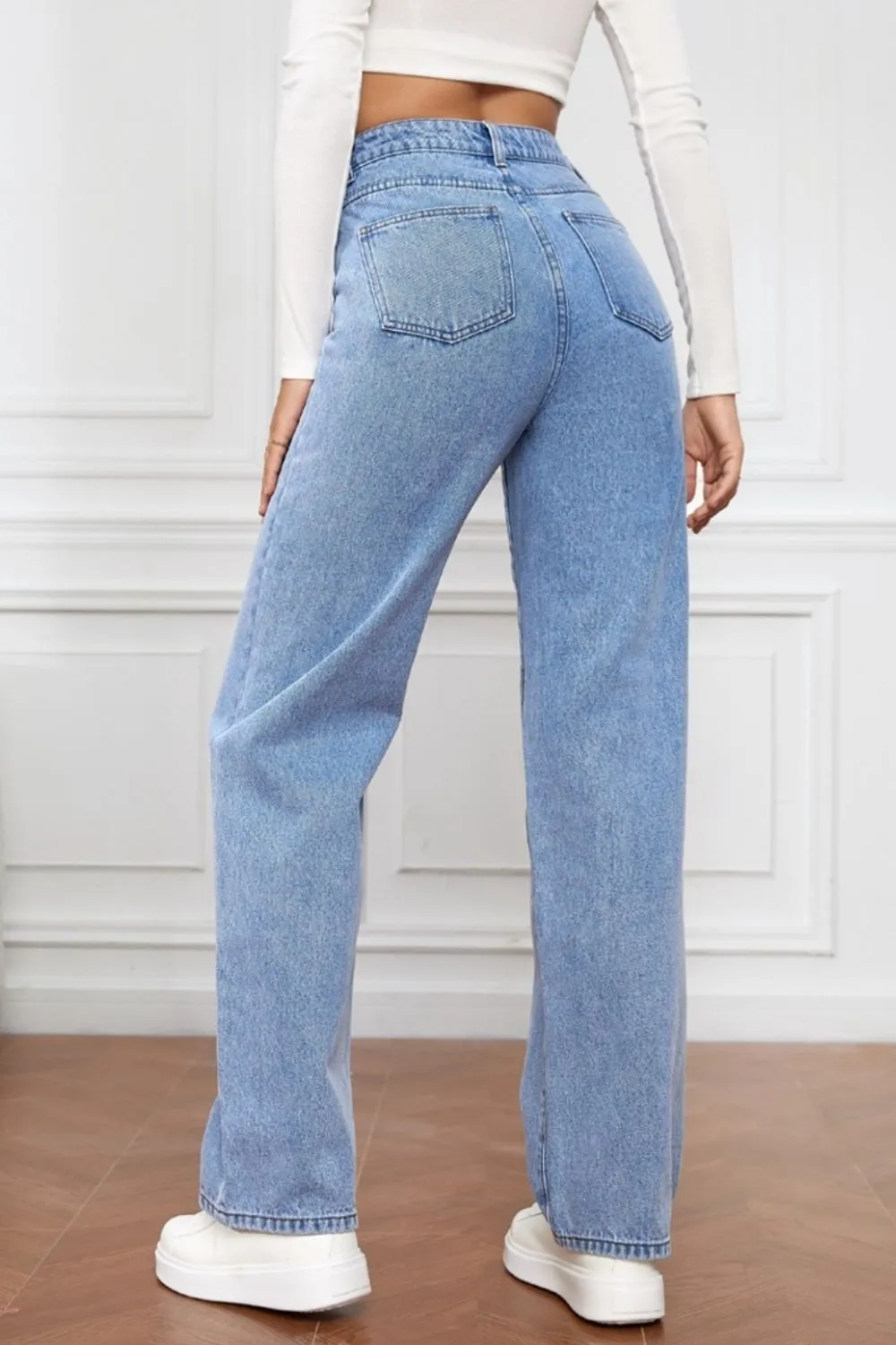 Hazel Blues® |  High Waist Straight Jeans