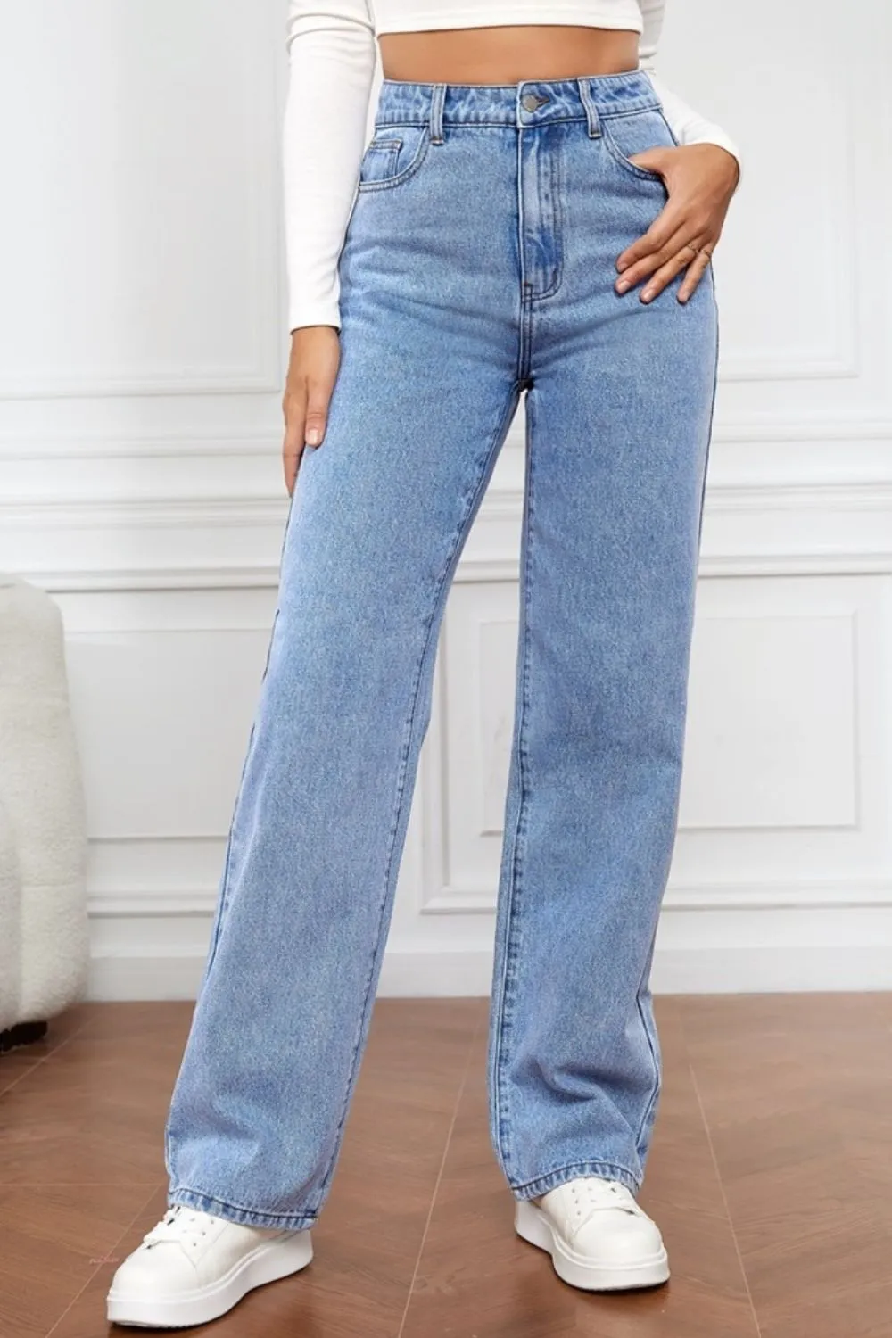 Hazel Blues® |  High Waist Straight Jeans