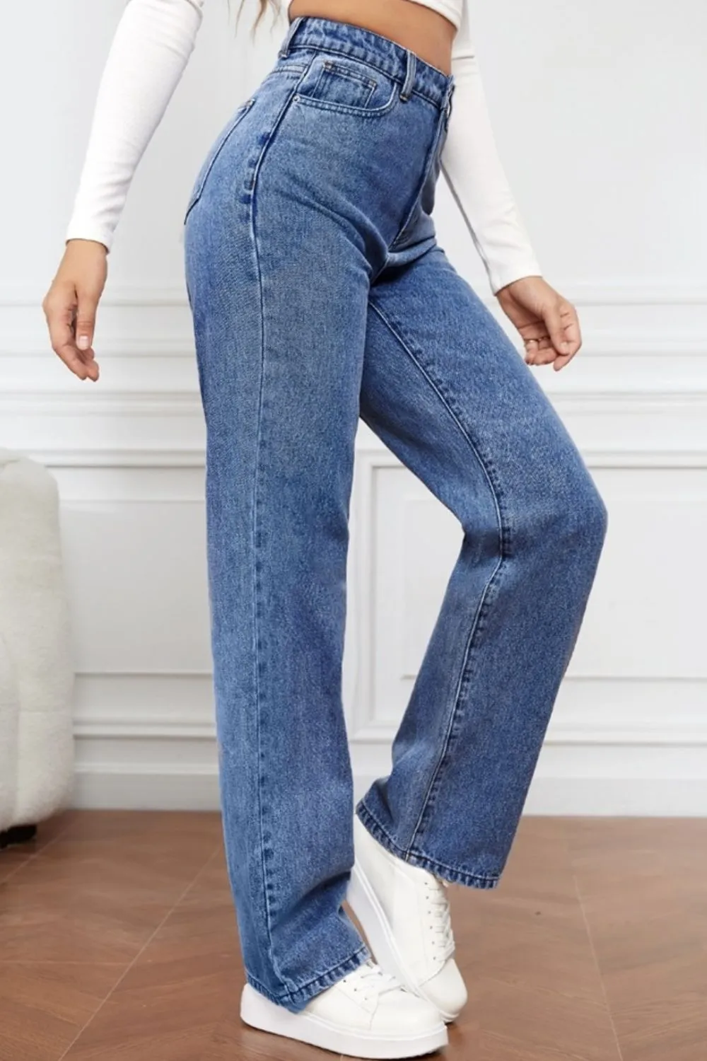 Hazel Blues® |  High Waist Straight Jeans