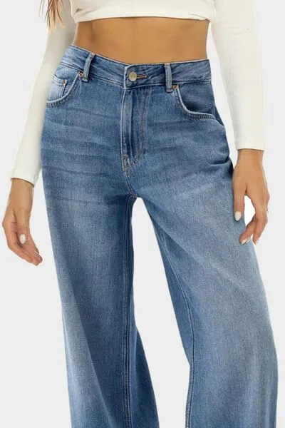 Hazel Blues® |  High Waist Wide Leg Jeans