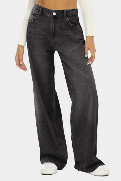 Hazel Blues® |  High Waist Wide Leg Jeans