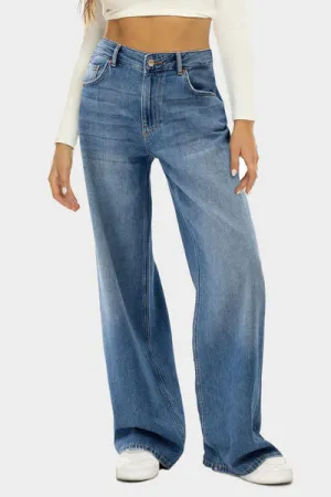 Hazel Blues® |  High Waist Wide Leg Jeans