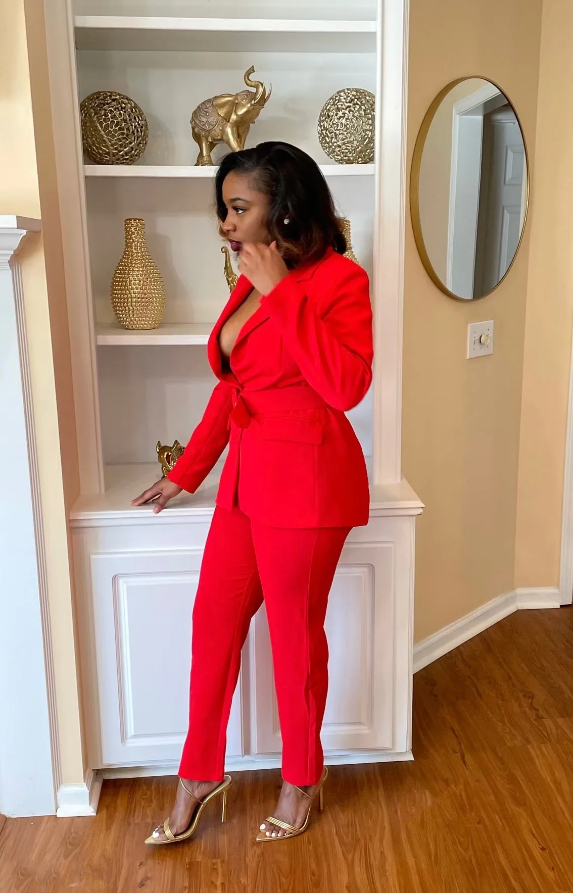 HIGH SOCIETY BLAZER SET (RED)
