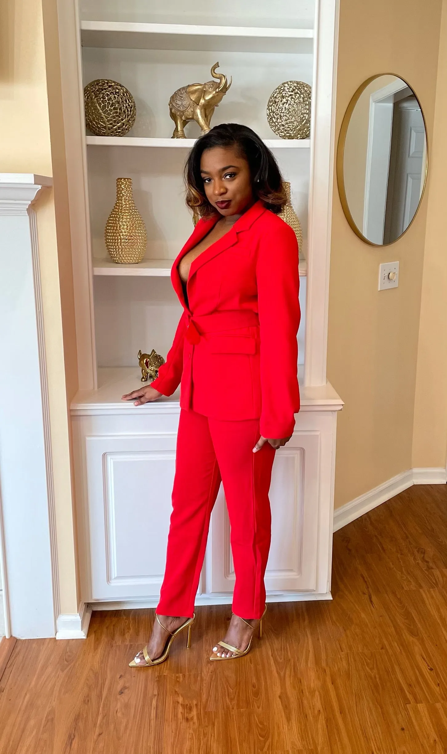 HIGH SOCIETY BLAZER SET (RED)