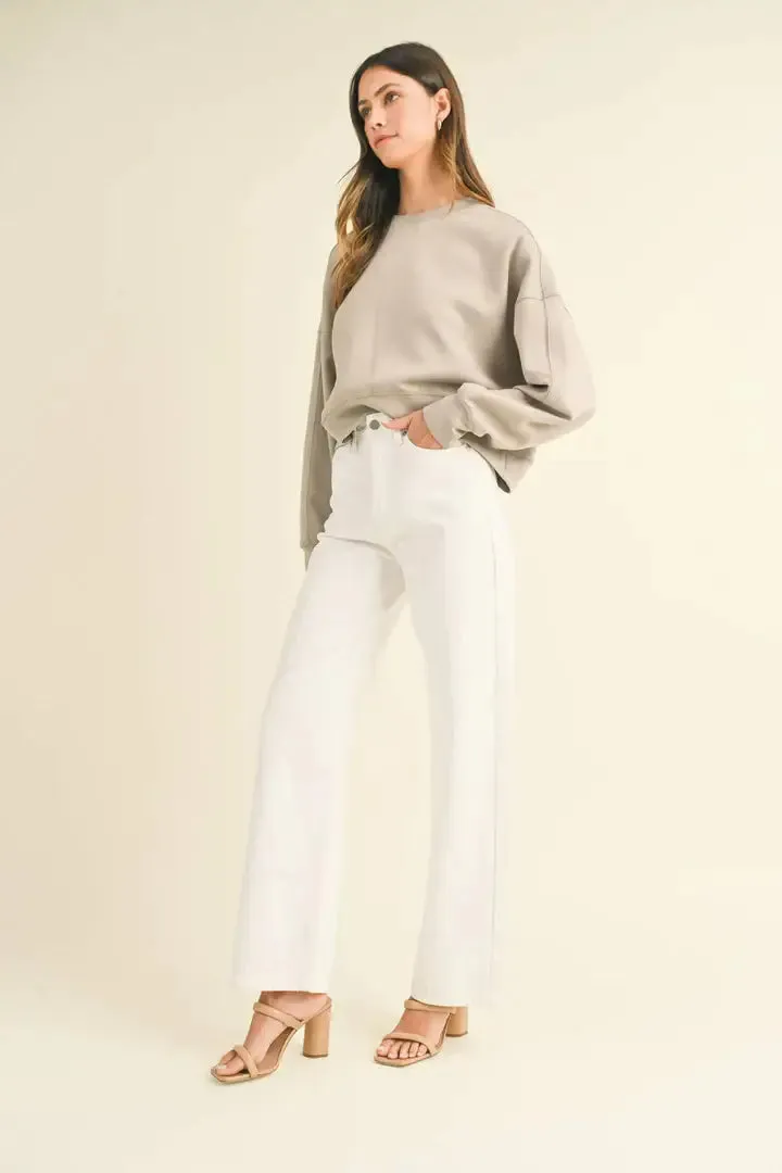 HIGH WAISTED SKATER DENIM JEANS