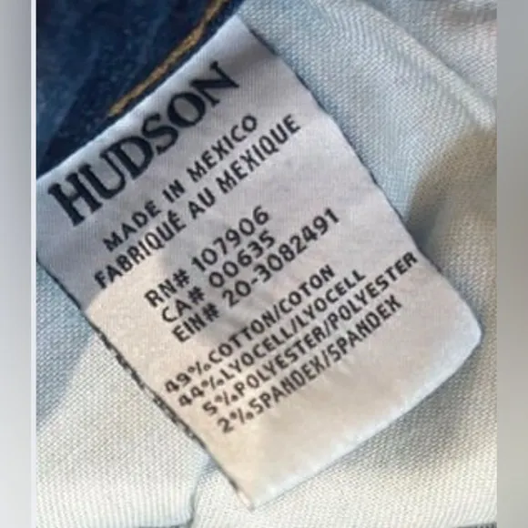 Hudson Bacara Straight Flood Cuff Jeans | Medium Dark Blue | NWOT | Size 26